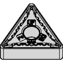 TNMG 432 Double-sided|G WM25CT, 1/32″ Corner Radius, 3/16″ Thick, 1/2″ Inscribed Circle, TiN, Turning Indexable Insert - Eagle Tool & Supply