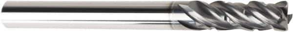 American Tool Service - 1/4", 4 Flute, Single End, Solid Carbide, 0.02" Corner Radius End Mill - 2-1/2" OAL, Right Hand Flute, 3/4" LOC, Right Hand Cut - Eagle Tool & Supply
