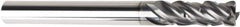 American Tool Service - 1/4", 4 Flute, Single End, Solid Carbide, 0.02" Corner Radius End Mill - 2-1/2" OAL, Right Hand Flute, 3/4" LOC, Right Hand Cut - Eagle Tool & Supply