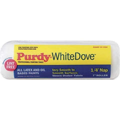 Purdy - 1/4" Nap, 7" Wide Paint Roller Cover - Smooth to Semi-Smooth Texture, Woven Dralon Fabric - Eagle Tool & Supply