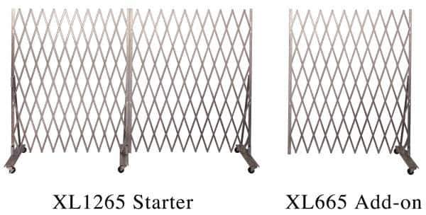 Illinois Engineered Products - 8' High Portable Traffic Control Gate - Galvanized Steel, Silver - Eagle Tool & Supply