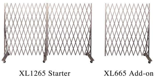 Illinois Engineered Products - 7' High Portable Traffic Control Gate - Galvanized Steel, Silver - Eagle Tool & Supply