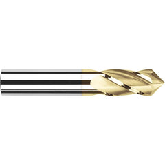 Harvey Tool - 1/8" Diam, 1/2" LOC, 4 Flute 90° Point Angle Solid Carbide Drill Mill - Exact Industrial Supply