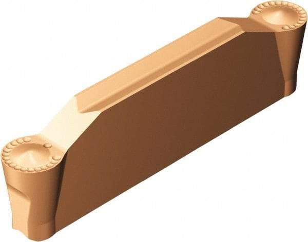 Sandvik Coromant - J2N123x2 RM 6mm Cutting Width Carbide Grooving Insert - 22.2mm Max Depth of Cut, Neutral, 3mm Corner Radius, TiAlN Finish - Eagle Tool & Supply