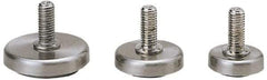 Sugatsune - 3/8-16 Bolt Thread, 36mm High Leveling Guide Stud Mount Leveling Pad & Mount - 440 Max Lb Capacity, 1-17/64" Base Diam - Eagle Tool & Supply