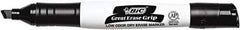 Bic - Black, Chisel Tip Dry Erase Markers - For Use with Dry Erase Boards - Eagle Tool & Supply