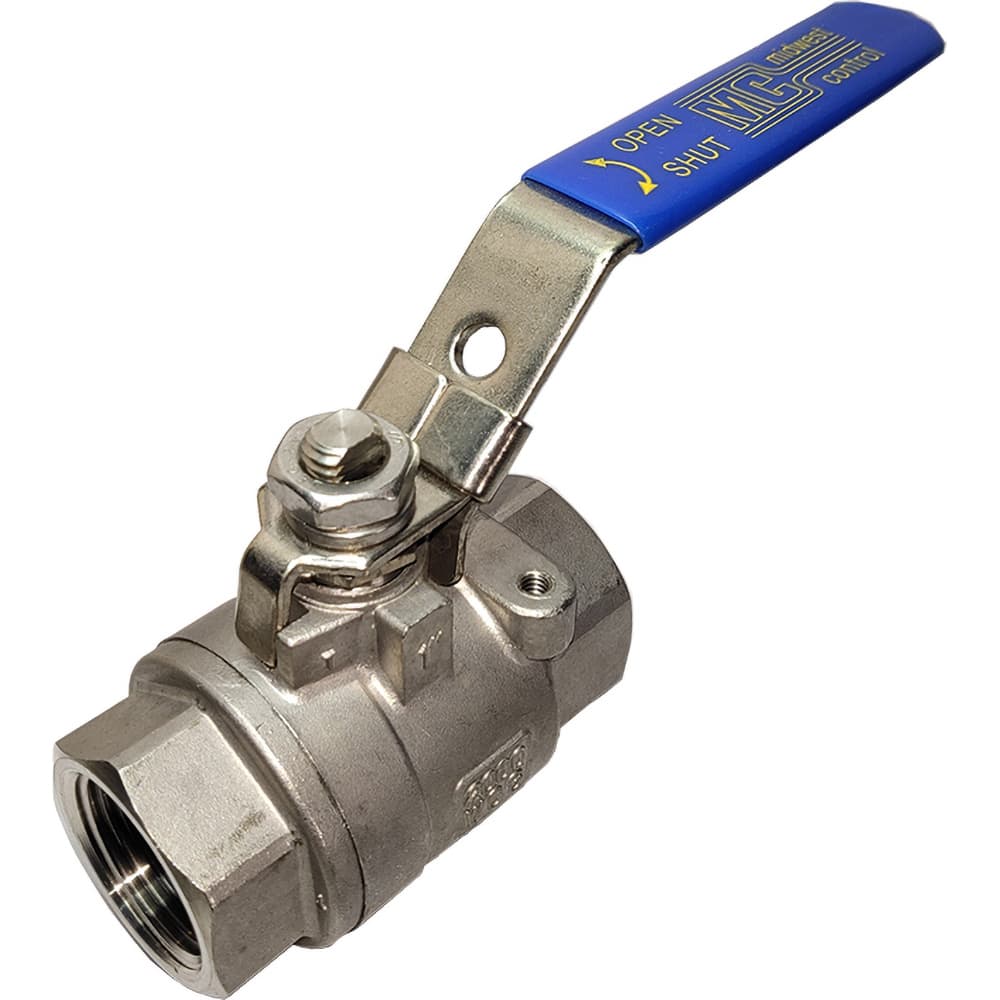 Midwest Control - Ball Valves; Type: Standard ; Pipe Size (Inch): 1 ; Material: Stainless Steel ; Style: In-Line - Exact Industrial Supply