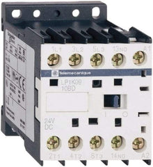 Schneider Electric - 3 Pole, 24 Coil VDC, 16 Amp at 690 VAC, 20 Amp at 440 VAC and 9 Amp at 440 VAC, Nonreversible IEC Contactor - BS 5424, CSA, IEC 60947, NF C 63-110, RoHS Compliant, UL Listed, VDE 0660 - Eagle Tool & Supply