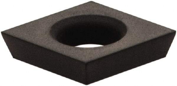 Kennametal - CDHB1206 Grade KCU10 Carbide Turning Insert - AlTiN Finish, 80° Diamond, 5/32" Inscr Circle, 0.04 Thick, 0.002" Corner Radius - Eagle Tool & Supply