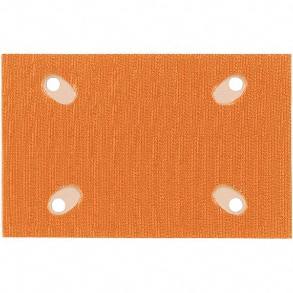 Dynabrade - 3" Diam x 4-1/4" Long, Triangular, Hook & Loop Face, Conversion Backing Pad - Hook & Loop Back, Vacuum Pad - Eagle Tool & Supply