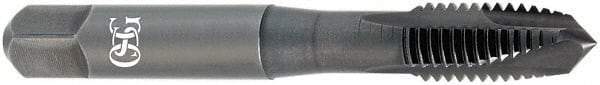 OSG - 3/8-24 UNF, 3 Flute, Bright Finish, Vanadium High Speed Steel Spiral Point Tap - Plug Chamfer, Right Hand Thread, 2-15/16" OAL, 1-1/4" Thread Length, 0.381" Shank Diam, 2B Class of Fit, Series 280 - Exact Industrial Supply