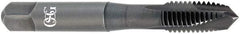 OSG - 3/8-24 UNF, 3 Flute, Bright Finish, Vanadium High Speed Steel Spiral Point Tap - Plug Chamfer, Right Hand Thread, 2-15/16" OAL, 1-1/4" Thread Length, 0.381" Shank Diam, 2B Class of Fit, Series 280 - Exact Industrial Supply