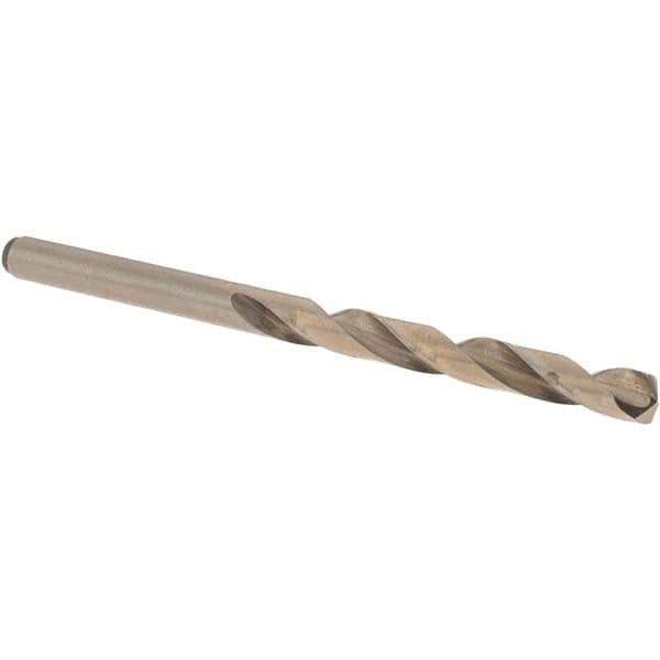 Chicago-Latrobe - 5.5mm 135° Cobalt Jobber Drill - Gold Finish Finish, Right Hand Cut, Spiral Flute, Straight Shank, 93mm OAL, Split Point - Eagle Tool & Supply