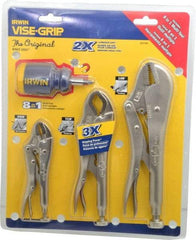 Irwin - 4 Piece Locking Plier Set - Comes in Display Card - Eagle Tool & Supply