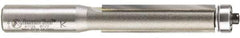 Amana Tool - 1/2" Cut Diam, 2" Length of Cut, 2 Flute Flush Trim Edge Profile Router Bit - Carbide-Tipped, 1/2" Shank Diam, 4-1/4" OAL, Uncoated - Eagle Tool & Supply