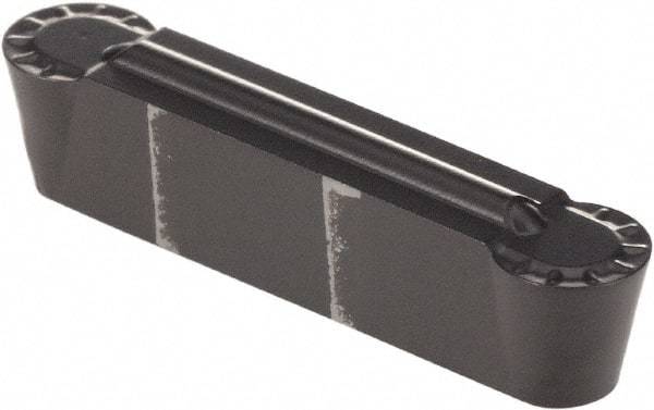 Kennametal - 0505R GMN Grade KCU25, 5.05mm Cutting Width Carbide Grooving Insert - 4.09mm Max Depth of Cut, Neutral, 2.52mm Corner Radius, AlTiN Finish - Eagle Tool & Supply