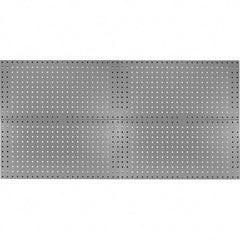 Kennedy - 18" Wide x 36" High Industrial Steel Tool Peg Board System - 4 Panels, 60 Hooks, Steel, Gray - Eagle Tool & Supply