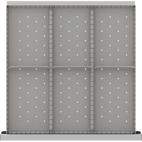 LISTA - 6-Compartment Drawer Divider Layout for 3.15" High Drawers - Eagle Tool & Supply