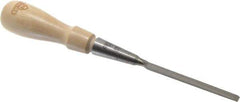 Stanley - 8-21/32" OAL x 1/4" Blade Width Wood Chisel - 1/4" Tip, Hornbeam Wood Handle - Eagle Tool & Supply