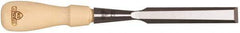 Stanley - 9-21/64" OAL x 5/8" Blade Width Wood Chisel - 5/8" Tip, Hornbeam Wood Handle - Eagle Tool & Supply