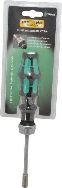 Wera - Mini-Ratchet Bit Screwdriver Kit - Hex, Ergonomic - Eagle Tool & Supply