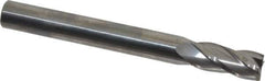 Niagara Cutter - 7/16", 1" LOC, 7/16" Shank Diam, 4" OAL, 4 Flute, Solid Carbide Square End Mill - Single End, Uncoated, Spiral Flute, 30° Helix, Centercutting, Right Hand Cut, Right Hand Flute, Series C430 - Eagle Tool & Supply