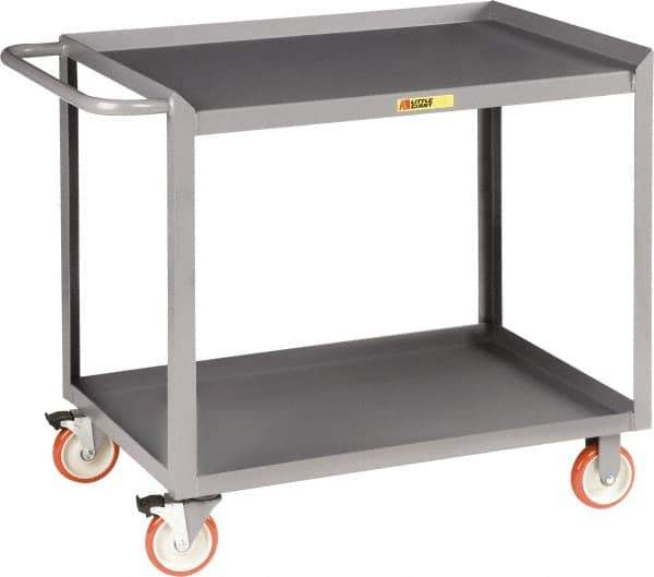 Little Giant - 1,200 Lb Capacity, 2 Shelf Mobile Workbench - 36" Wide x 24" Deep x 35-1/2" High, Steel - Eagle Tool & Supply
