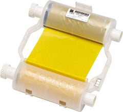 Brady - 4.33" Wide, Yellow & White Resin Ribbon 1 Color Ribbon Cartridge - For BBP30 Label Printer, BBP33 Label Printer, BBP35 Multicolor Sign & Label Printer, BBP37 Color & Cut Sign & Label Printer, BradyPrinter S3100, BBP31 Sign & Label Printer - Eagle Tool & Supply