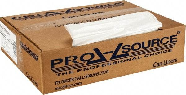 PRO-SOURCE - 1.25 mil Thick, Heavy-Duty Trash Bags - 33" Wide x 39" High, Clear - Eagle Tool & Supply