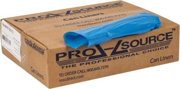 PRO-SOURCE - 1 mil Thick, Heavy-Duty Trash Bags - 40" Wide x 46" High, Clear Blue - Eagle Tool & Supply