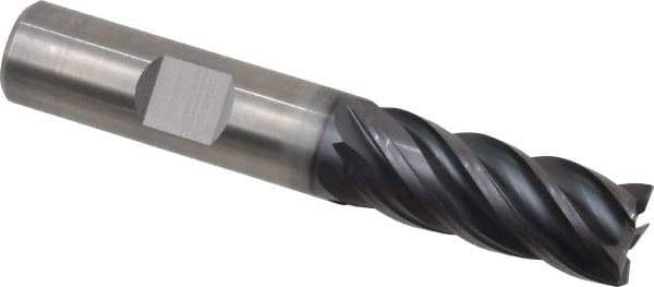 Kennametal - 1/2", 5 Flute, Solid Carbide, 0.015" Corner Radius End Mill - 3" OAL, 1-1/4" LOC - Eagle Tool & Supply