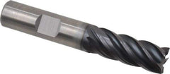 Kennametal - 1/2", 5 Flute, Solid Carbide, 0.015" Corner Radius End Mill - 3" OAL, 1-1/4" LOC - Eagle Tool & Supply