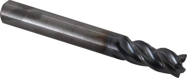 Kennametal - 5/16", 4 Flute, Solid Carbide, 0.015" Corner Radius End Mill - 2-1/2" OAL, 3/4" LOC - Eagle Tool & Supply