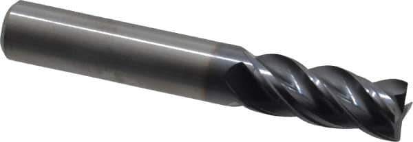 Kennametal - 3/8", 4 Flute, Solid Carbide, 0.015" Corner Radius End Mill - 2-1/2" OAL, 7/8" LOC - Eagle Tool & Supply