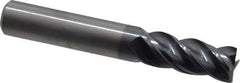 Kennametal - 3/8", 4 Flute, Solid Carbide, 0.015" Corner Radius End Mill - 2-1/2" OAL, 7/8" LOC - Eagle Tool & Supply