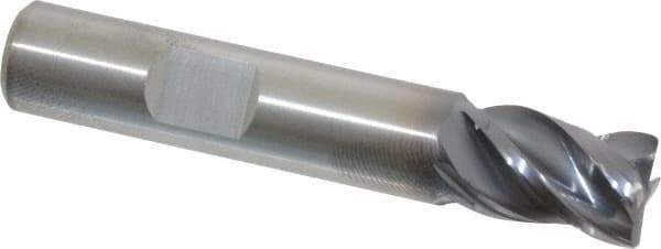 Kennametal - 7/16", 4 Flute, Solid Carbide, Corner Chamfer End Mill - 2-1/2" OAL, 5/8" LOC - Eagle Tool & Supply