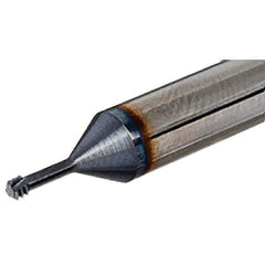 Iscar - 0.122" Cutting Diam, 3 Flute, Solid Carbide Helical Flute Thread Mill - Internal Thread, 0.35" LOC, 2-1/2" OAL - Eagle Tool & Supply