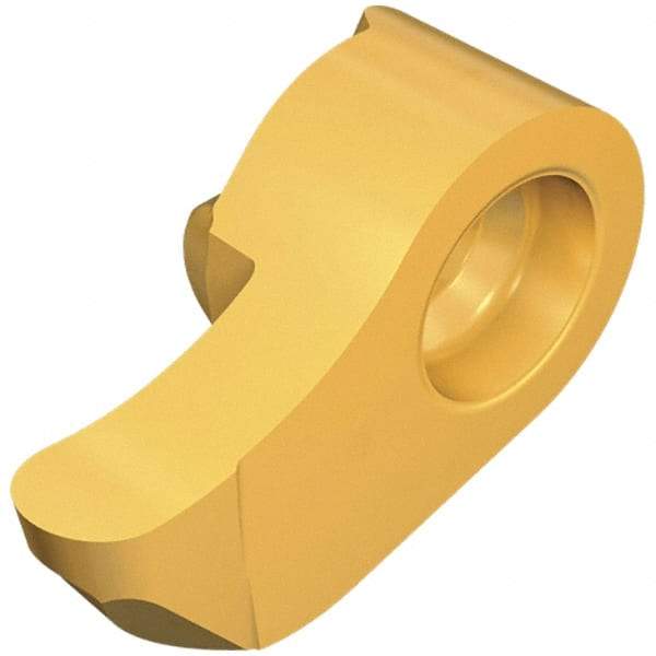 Iscar - 1115200GIQR Grade IC528, 2.01mm Cutting Width Carbide Grooving Insert - 6.3mm Max Depth of Cut, Right Hand, 1mm Corner Radius, TiCN Finish - Eagle Tool & Supply
