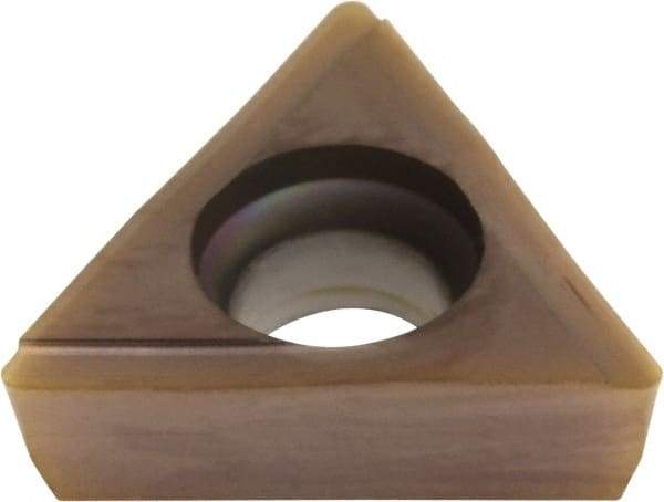 Sumitomo - TPGG221 SD Grade AC510U Carbide Turning Insert - TiAlN/AlCrN Finish, 60° Triangle, 1/4" Inscr Circle, 1/8" Thick, 1/64" Corner Radius - Eagle Tool & Supply