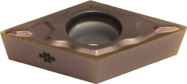 Sumitomo - DCMT21.50.5 ELU Grade AC530U Carbide Turning Insert - TiAlN/AlCrN Finish, 55° Diamond, 1/4" Inscr Circle, 3/32" Thick, 0.0078" Corner Radius - Eagle Tool & Supply