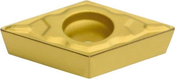 Sumitomo - DCMT32.50.5 ELU Grade AC820P Carbide Turning Insert - Al2O3 Finish, 55° Diamond, 3/8" Inscr Circle, 5/32" Thick, 0.0078" Corner Radius - Eagle Tool & Supply