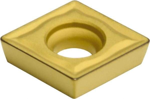 Sumitomo - CPMT321 EMU Grade AC700G Carbide Turning Insert - TiC Finish, 80° Diamond, 3/8" Inscr Circle, 1/8" Thick, 1/64" Corner Radius - Eagle Tool & Supply