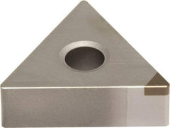 Sumitomo - NU-TNMA330.5 Grade BN2000 PCBN Turning Insert - Uncoated, 60° Triangle, 3/8" Inscr Circle, 3/16" Thick, 0.0078" Corner Radius - Eagle Tool & Supply