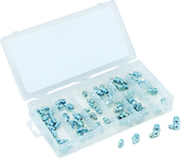 70 Pc. Grease Fitting Assortment - Contains: straight; 45 degree and 90 degree - Eagle Tool & Supply