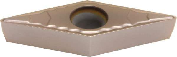 Sumitomo - VBMT221 ELU Grade T3000Z Cermet Turning Insert - TiN/AlN Finish, 35° Diamond, 1/4" Inscr Circle, 1/8" Thick, 1/64" Corner Radius - Eagle Tool & Supply