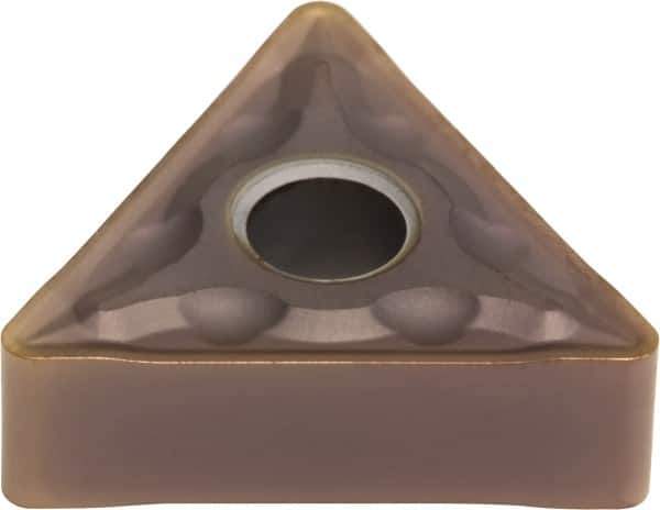 Sumitomo - TNMG332 EMU Grade AC510U Carbide Turning Insert - TiAlN/AlCrN Finish, 60° Triangle, 3/8" Inscr Circle, 3/16" Thick, 1/32" Corner Radius - Eagle Tool & Supply