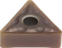 Sumitomo - TNMG332 EMU Grade AC520U Carbide Turning Insert - TiAlN/AlCrN Finish, 60° Triangle, 3/8" Inscr Circle, 3/16" Thick, 1/32" Corner Radius - Eagle Tool & Supply