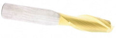 Sumitomo - 15mm, 25mm LOC, 16mm Shank Diam, 88mm OAL, 4 Flute, Solid Carbide Square End Mill - Single End, TiN Finish, Spiral Flute, 30° Helix, Centercutting, Right Hand Cut, Right Hand Flute - Eagle Tool & Supply
