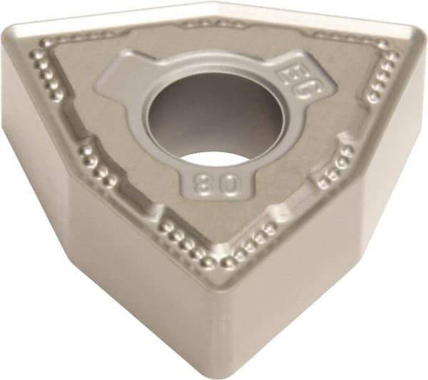 Sumitomo - WNMG432 EEG Grade EH510 Carbide Turning Insert - Uncoated, 80° Trigon, 1/2" Inscr Circle, 3/16" Thick, 1/32" Corner Radius - Eagle Tool & Supply