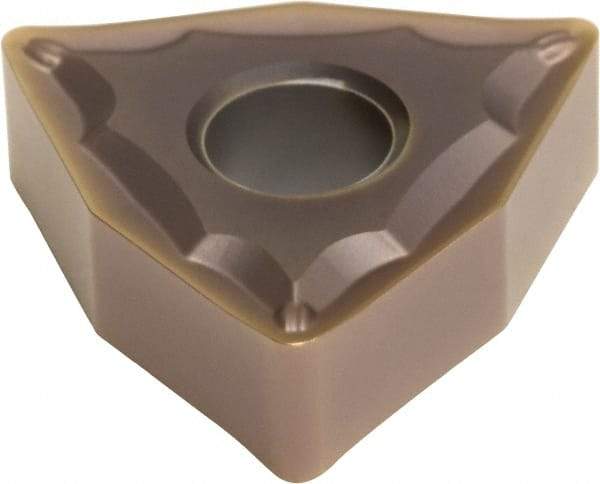 Sumitomo - WNMG432 ESU Grade AC530U Carbide Turning Insert - TiAlN/AlCrN Finish, 80° Trigon, 1/2" Inscr Circle, 3/16" Thick, 1/32" Corner Radius - Eagle Tool & Supply